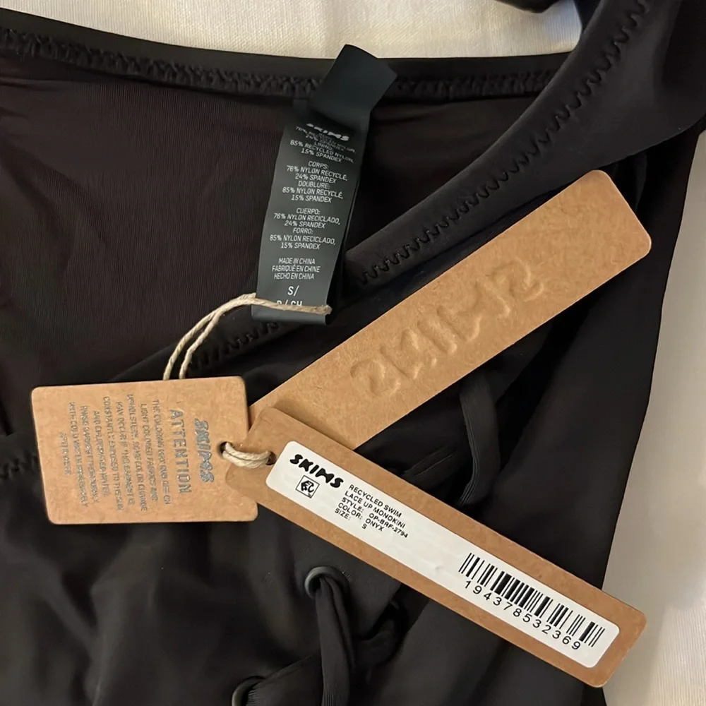 NWT SKIMS Swim Lace Up Monokini